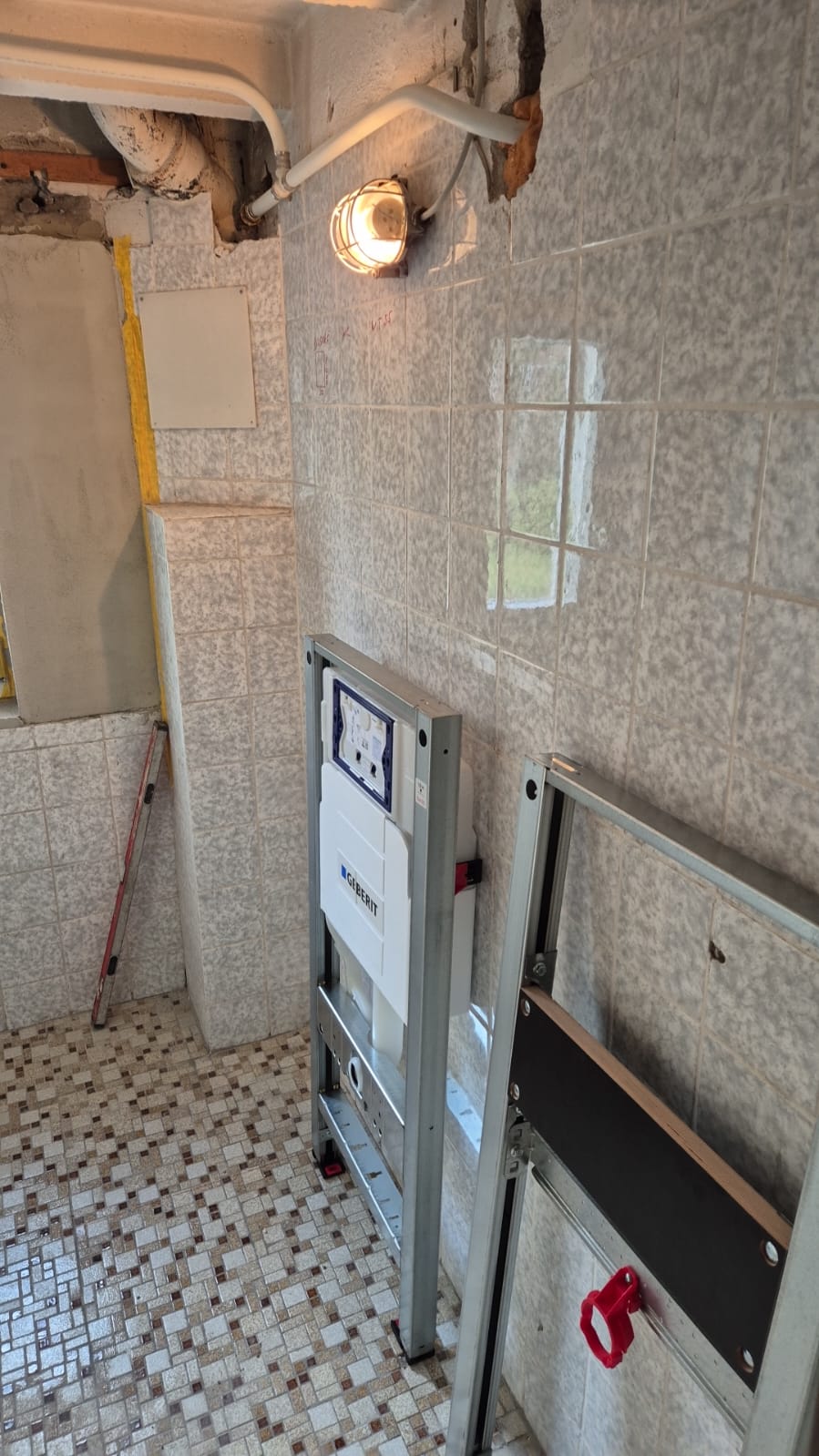 Umbau eines Kellers zum Badezimmer