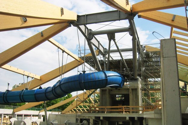 Stahlteile Halle Schwimmbad AquaFun Soest