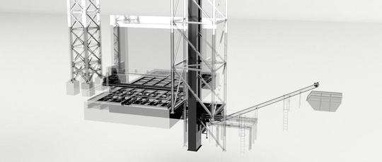Sebes, Rumänien – Schubboden im Holzwerkstoffwerk