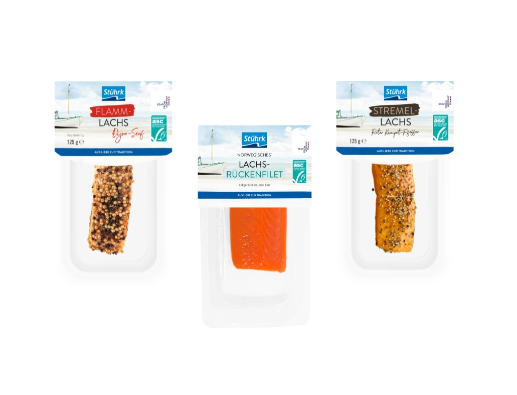Flammlachs, Rückenfilet & Stremel
