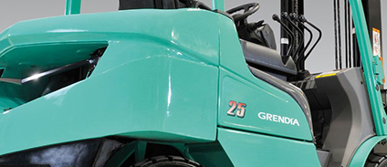 Forklift, close-up