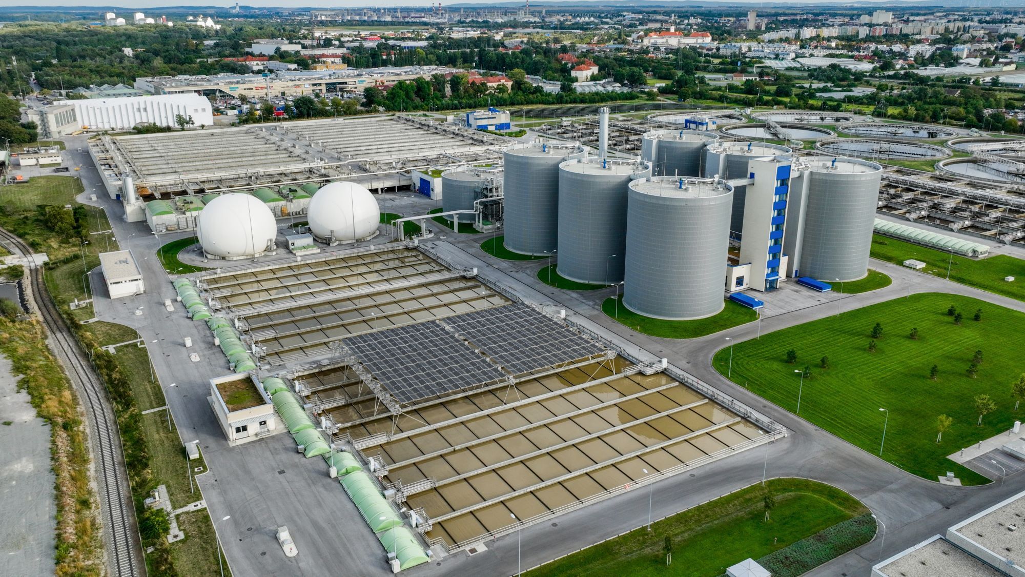Visualisierung Solarfaltdach Kläranlage Wien-Simmering