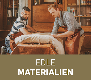 Edle Materialien: Leder und Stoffe