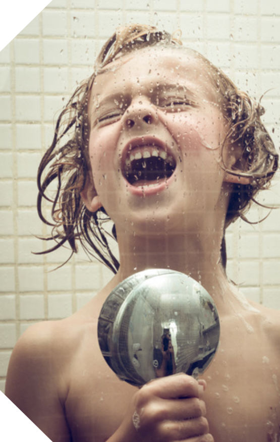 Struktur-Produkte im Badezimmer