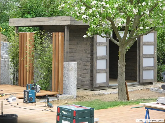 Gartenterrasse aus Holz (Bangkirai)