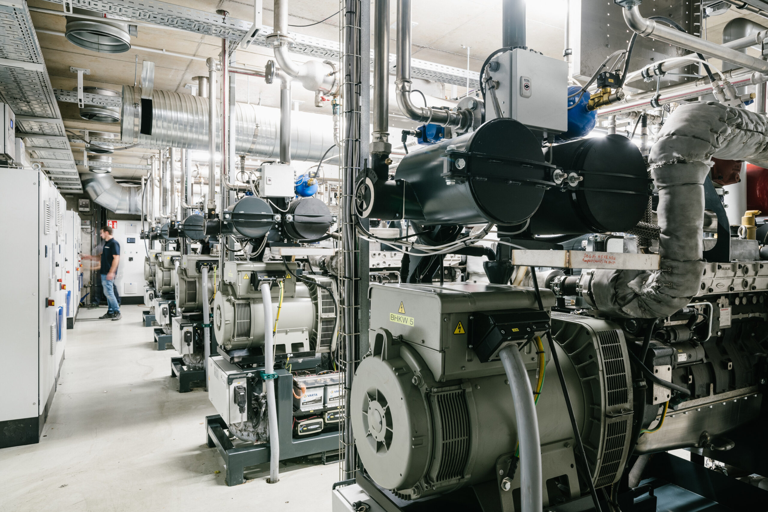 Holzgas-BHKW der Energiezentrale