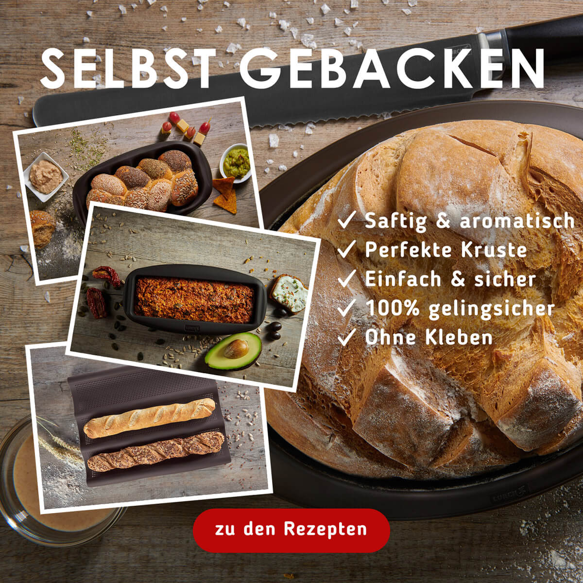 Brotbacken in Silikonbackformen