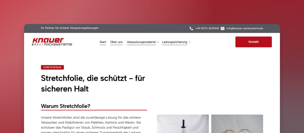 Stretchfolie und Klebebänder