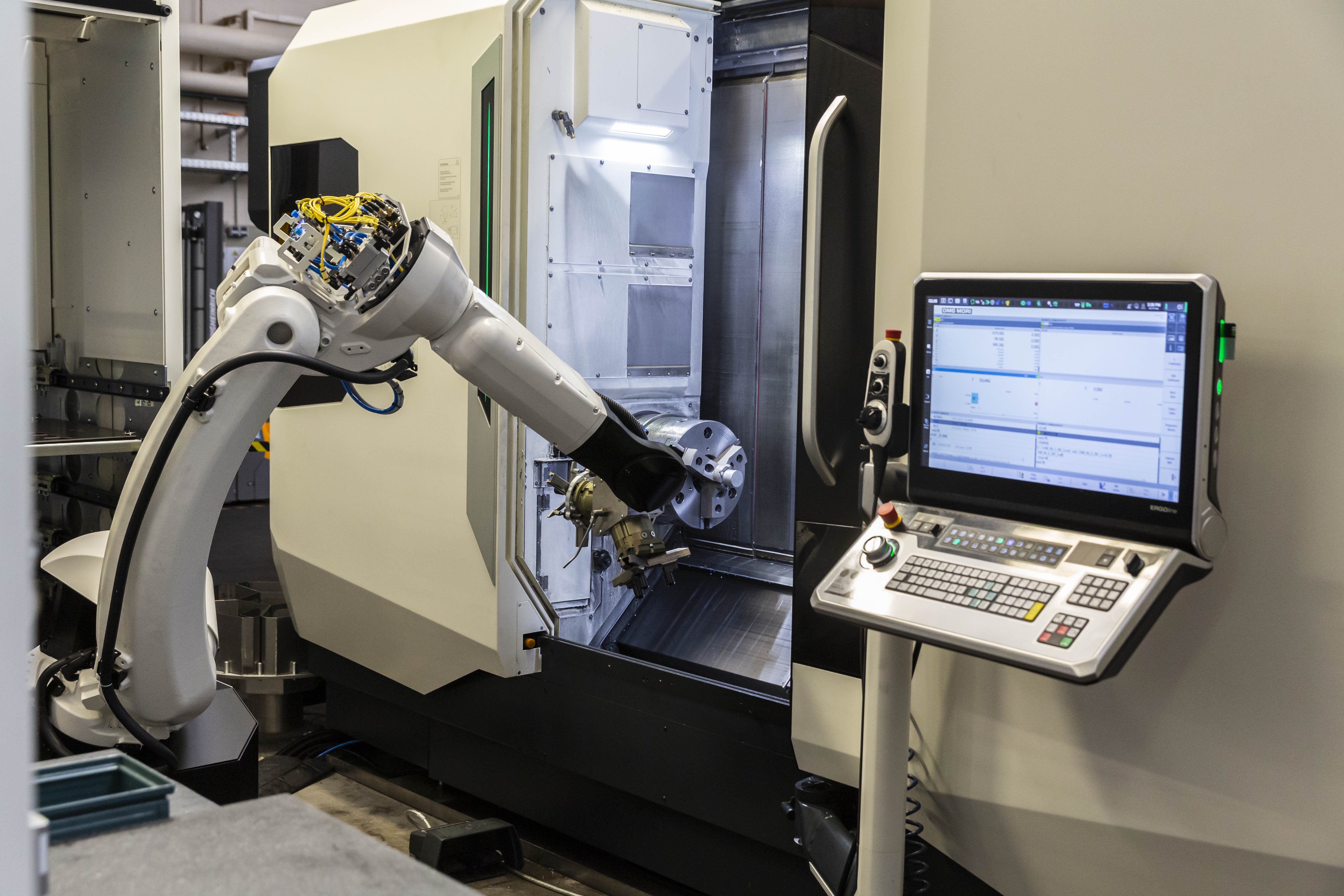 Automated manufacturing with industrial robot