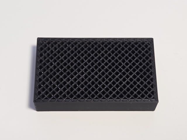 Probekörper mit 40 % Infill und 4 Perimetern – robuste Konfiguration
