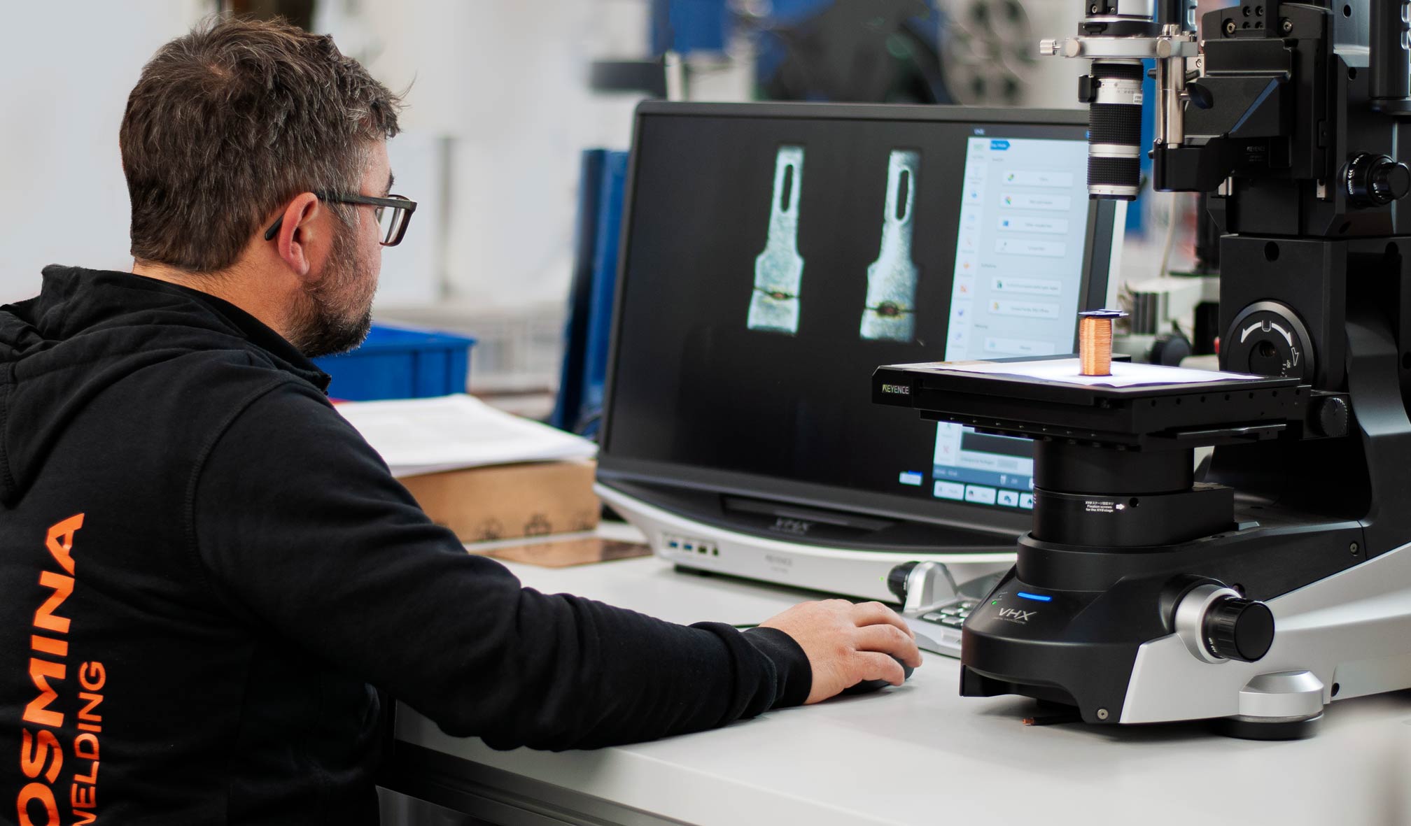 3D microscope (KEYENCE) in the welding laboratory
