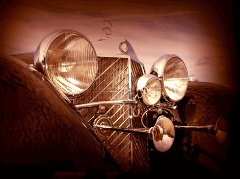 Verchromte Oldtimerteile
