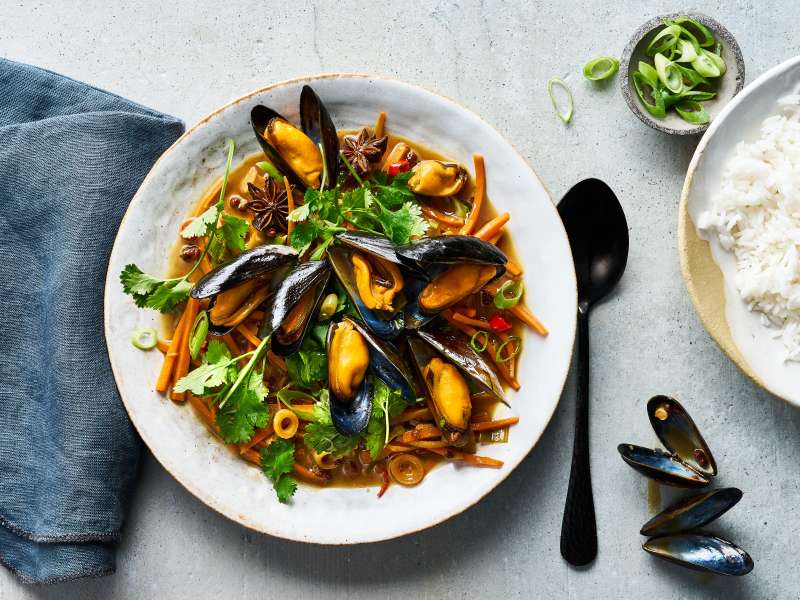 Miesmuscheln Szechuan-Style