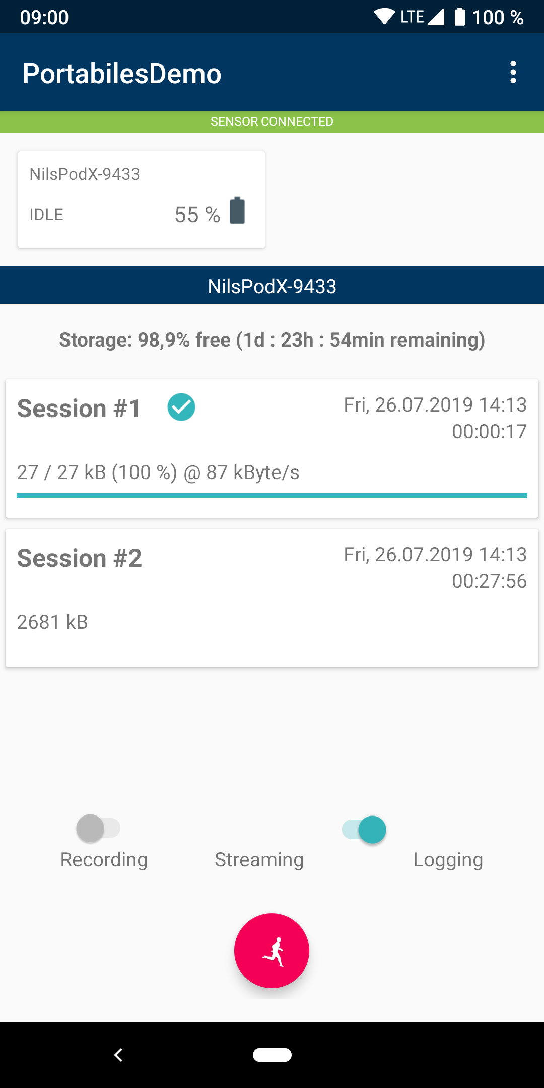 Data download completed