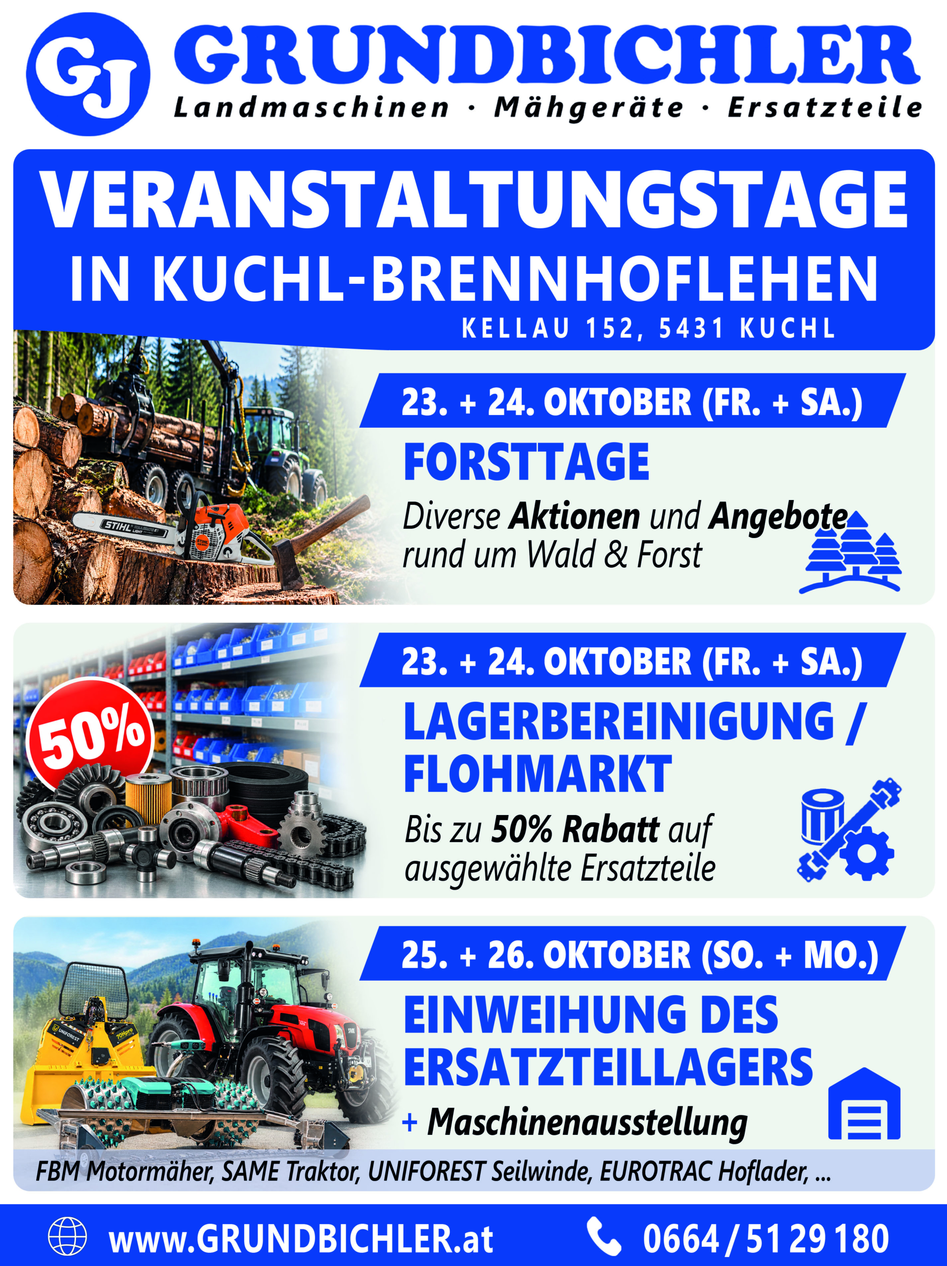 Veranstaltungstage am Standort Brennhoflehen, Kuchl