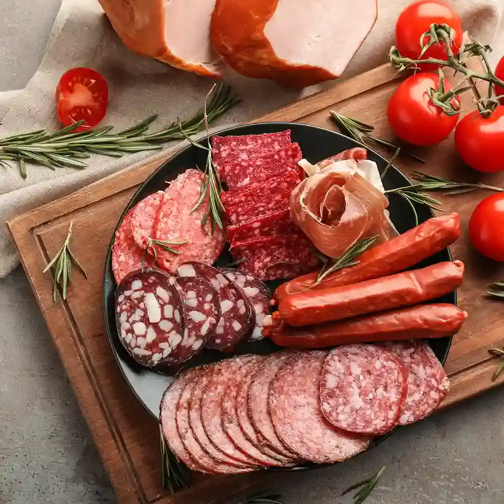 Aufschnitt-Platte mit Salami