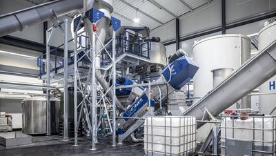 Anlage im Bereich Kunststoffrecycling