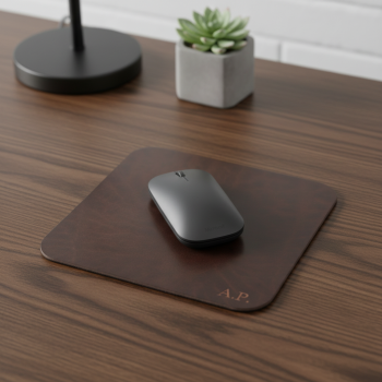 Personalisiertes Mousepad aus Leder