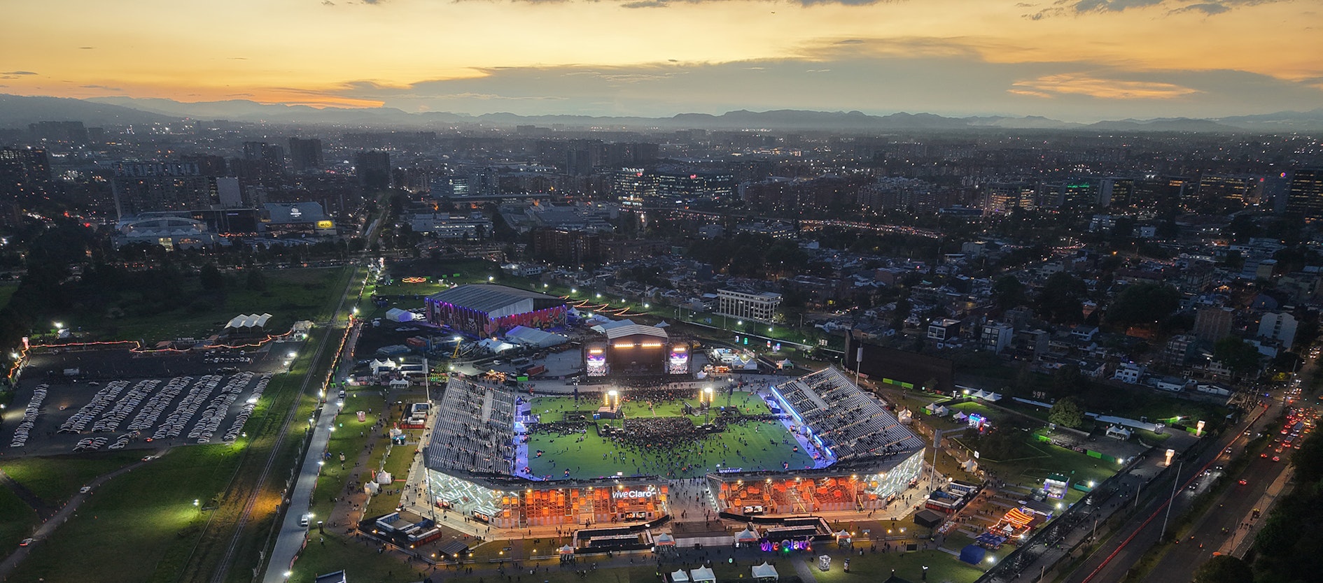 Concert arena Bogotá, overall view of the NÜSSLI structure