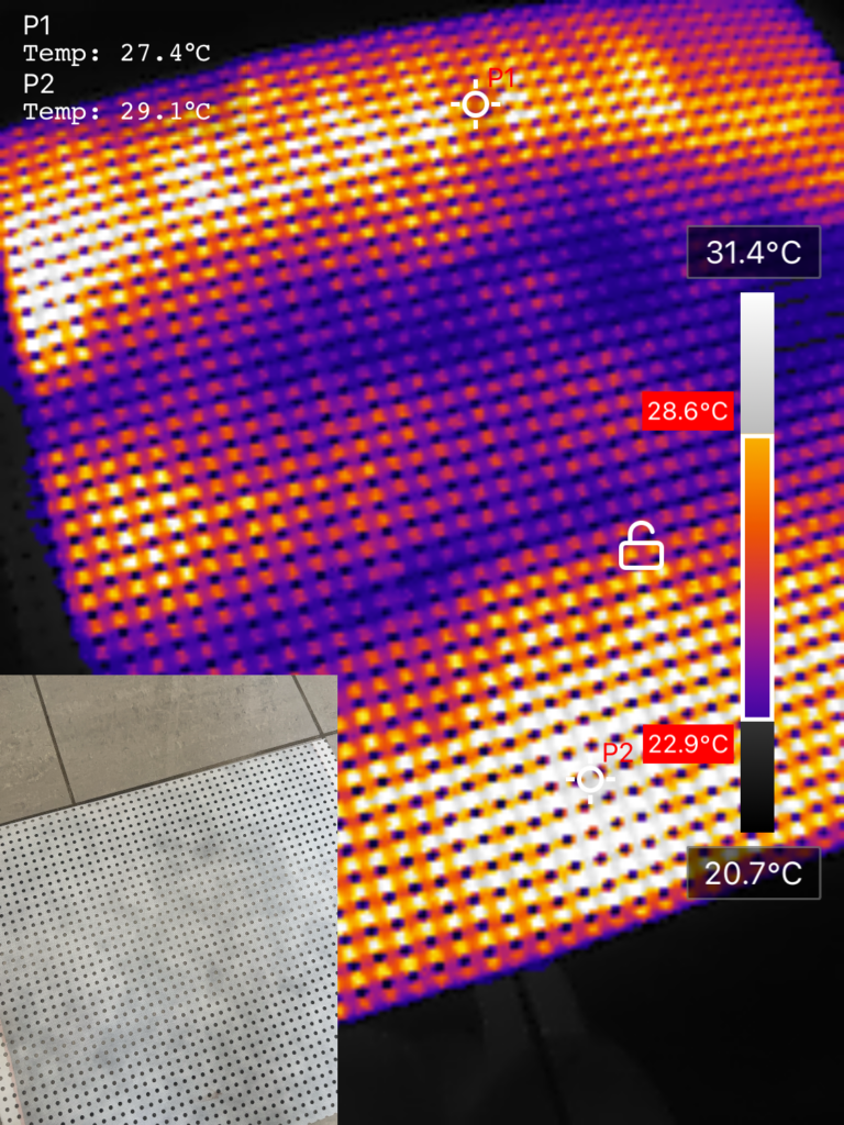 Thermal image of heating film