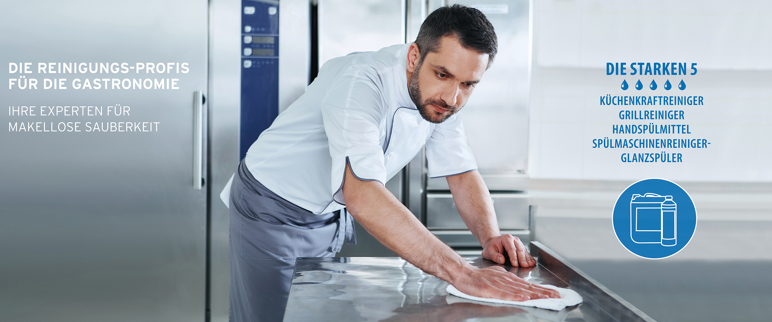 Reiniger für Gastronomie und Großküchen