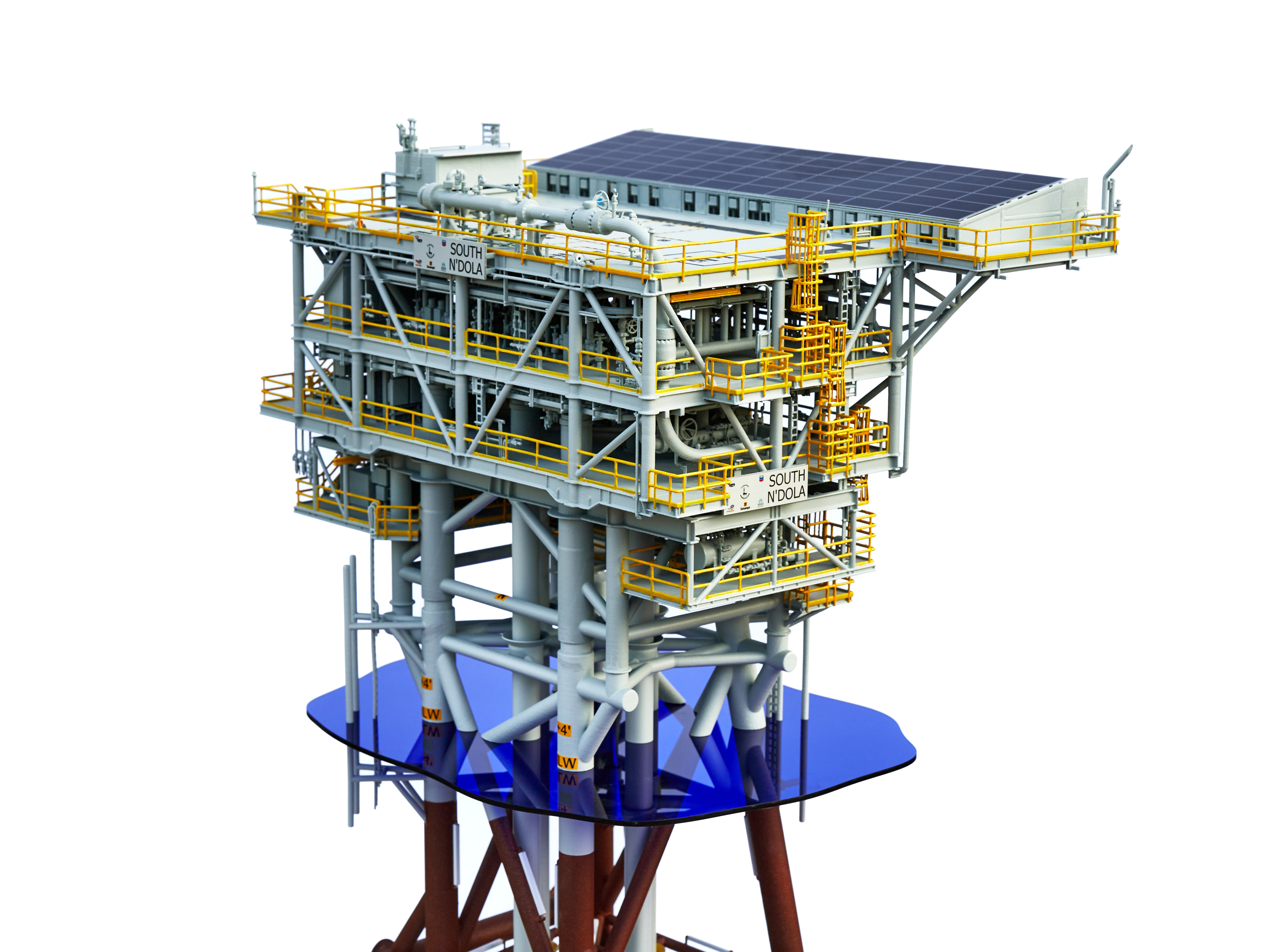 Detailed 3D model of an offshore platform