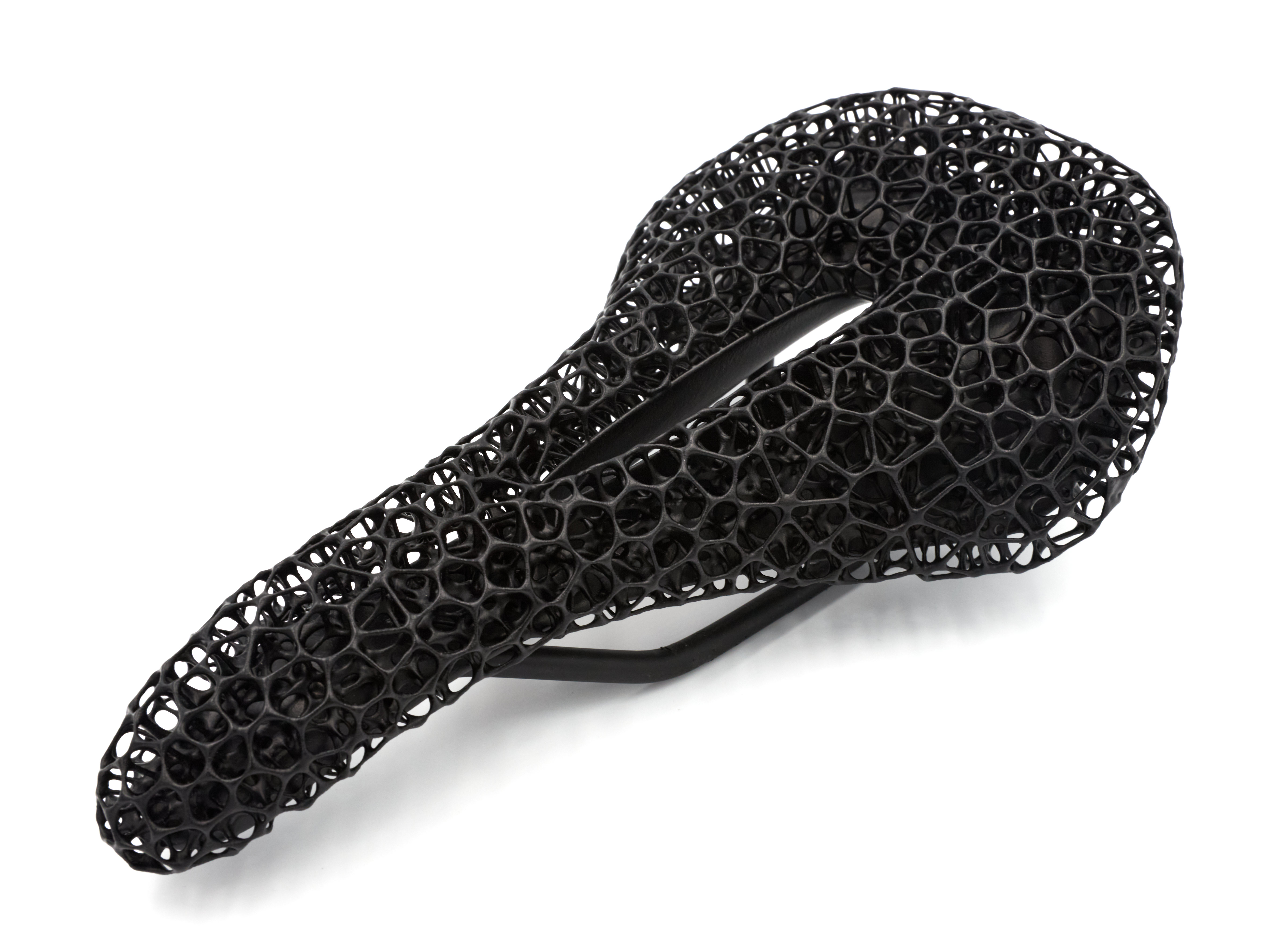 Bicycle saddle with honeycomb grid design