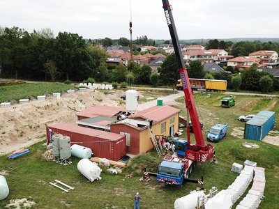 Liefersituation beim Einbau eines Wassertanks