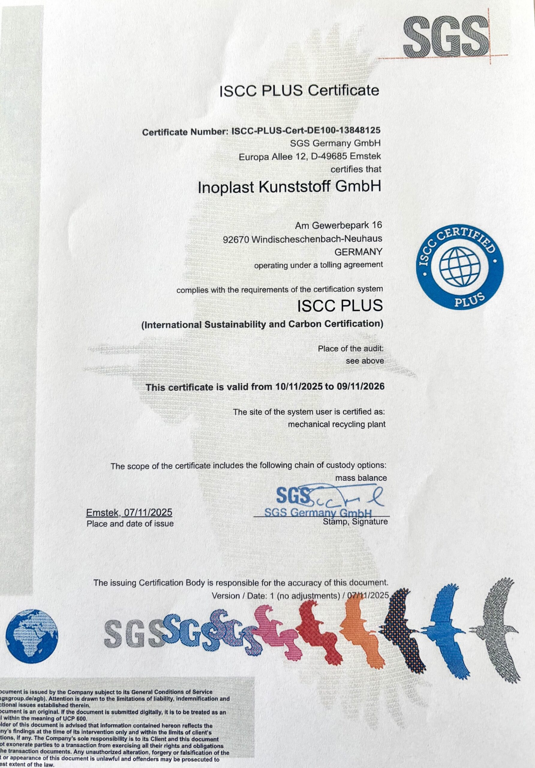 ISCC-Plus-Zertifizierung