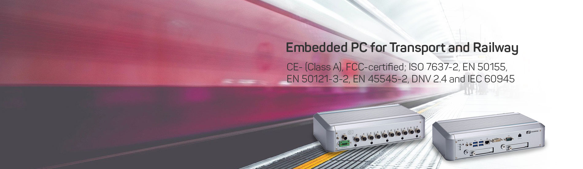 Embedded PC für Transport und Bahntechnik
