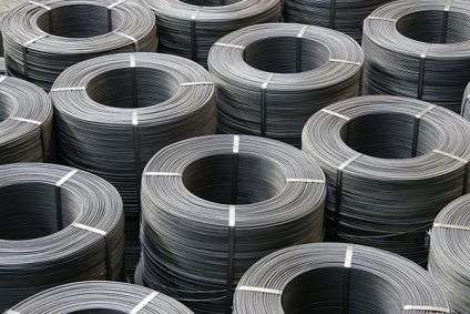 Betonstahl in Ringen