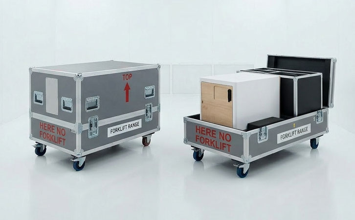 Hauben-Transportcase für großvolumige Geräte