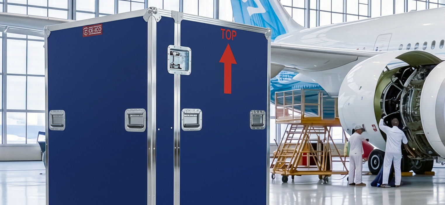 Großes Flightcase für Flugzeughangar