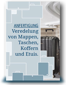Veredelung von Mappen, Taschen und Koffern