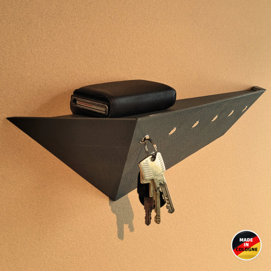 Treeboard Schlüsselhalter in Grau mit magnetischer Aufbewahrung