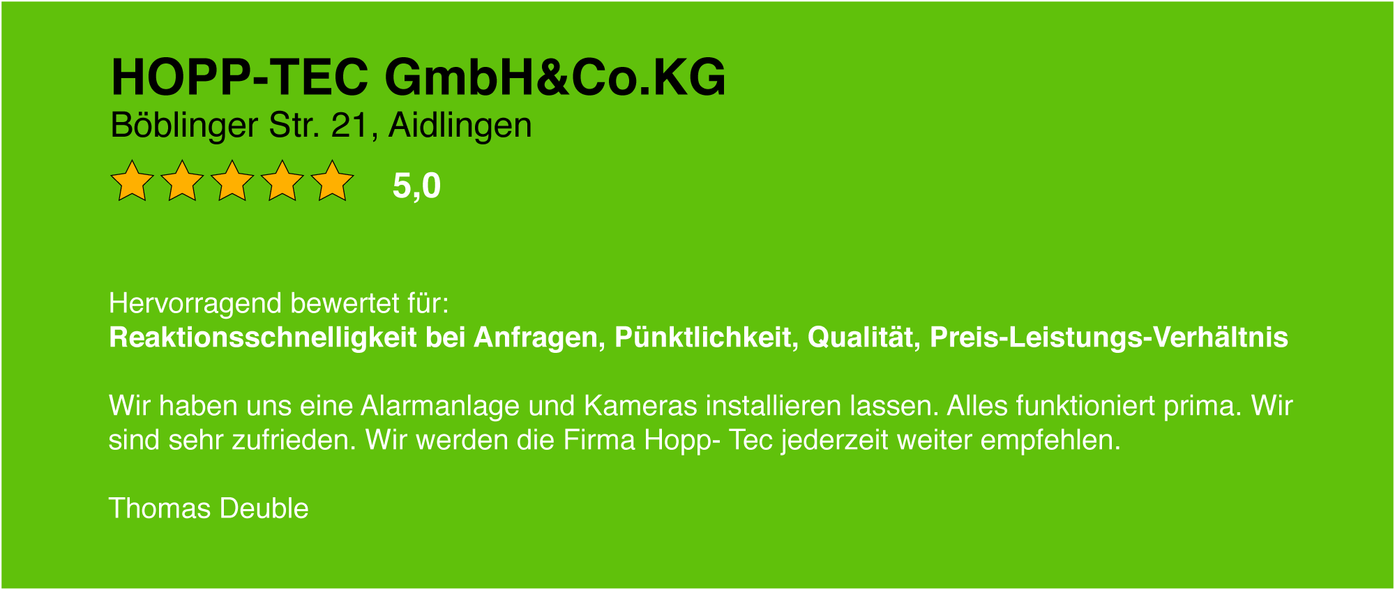 Kundenstimme
