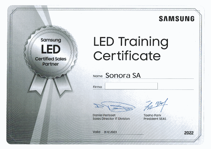 Samsung LED-Zertifikat