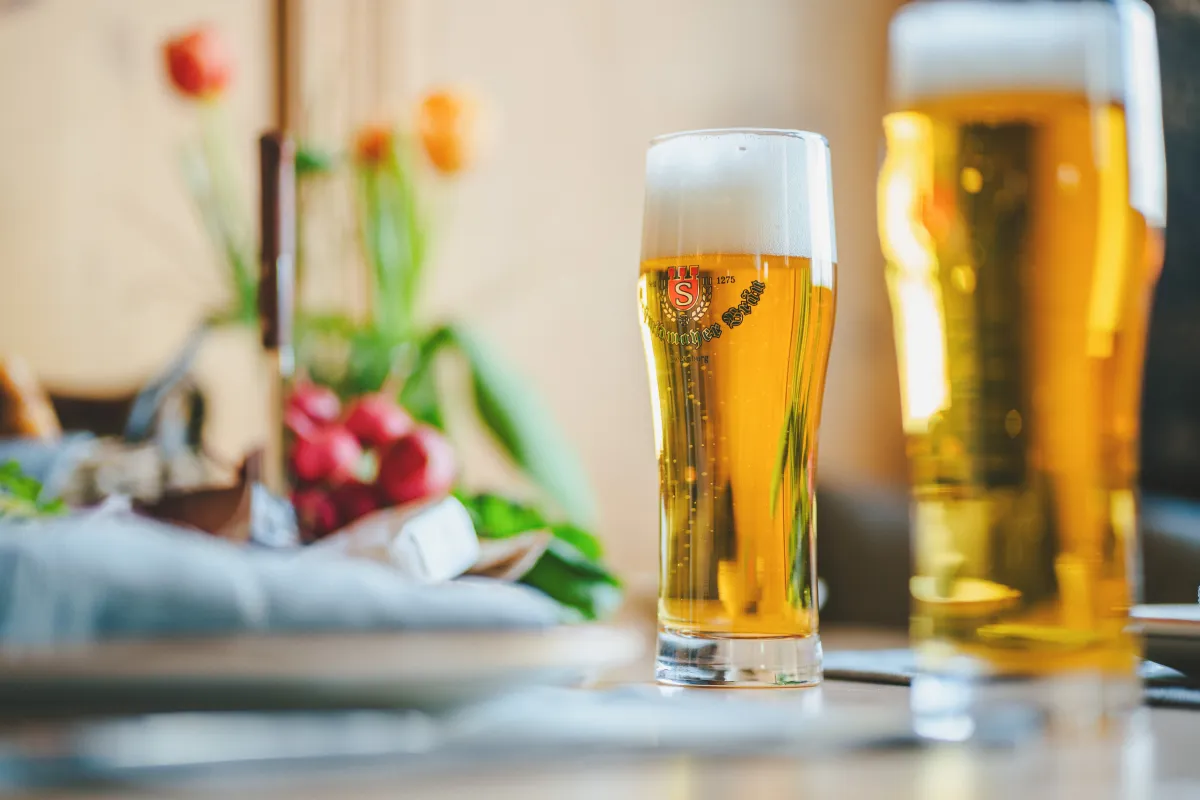 Frisch gezapfte Biere