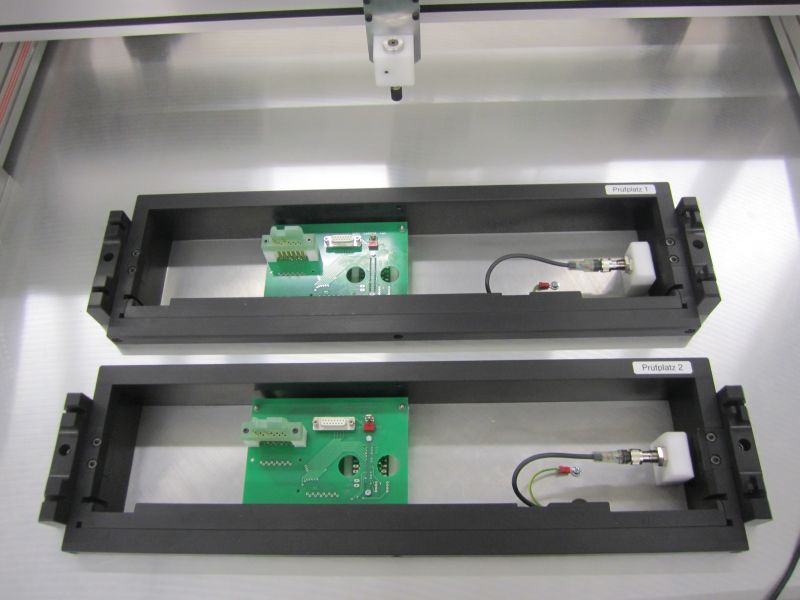Test system with tandem protective hood