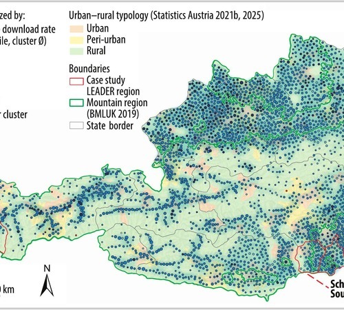 Karten zur Bandbreitenverfügbarkeit österreichischer Hofstellen