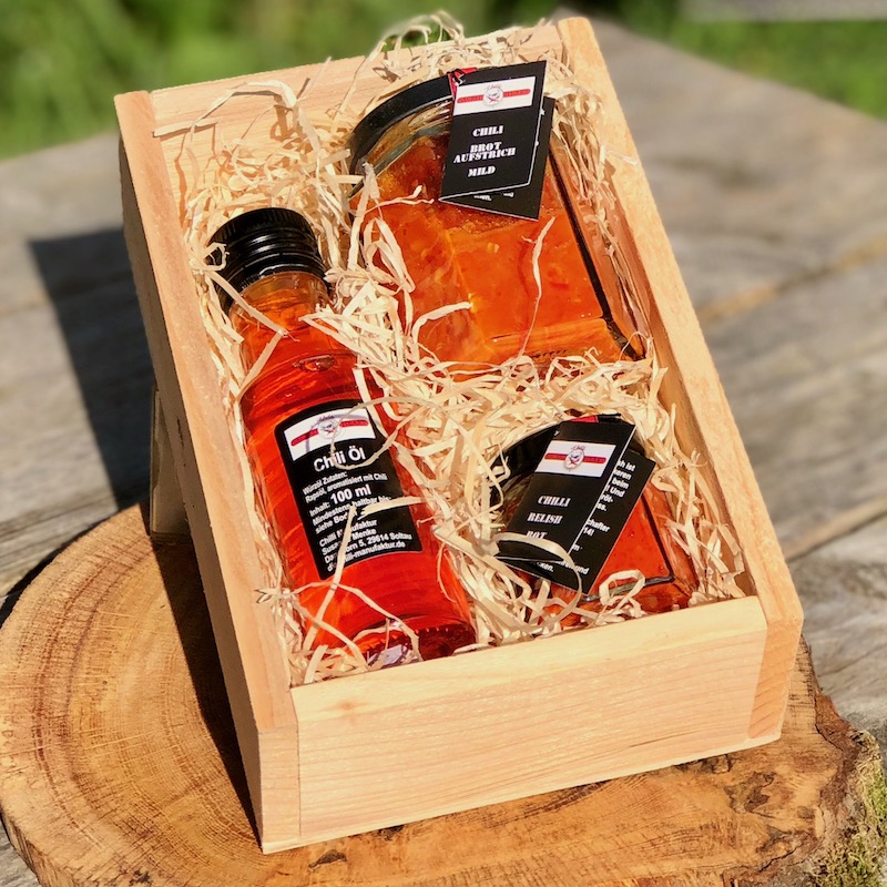Chili-Geschenkbox feuriger Start