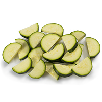 Zucchini geschnitten