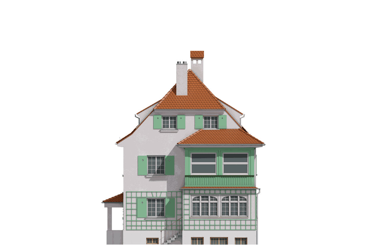 Historische Künstlervilla, München – 3D-Modell