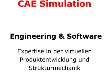 Engineering & Software – CAE Simulation