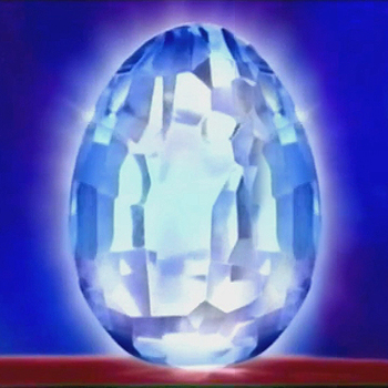 Glass egg, custom-made piece for a television production