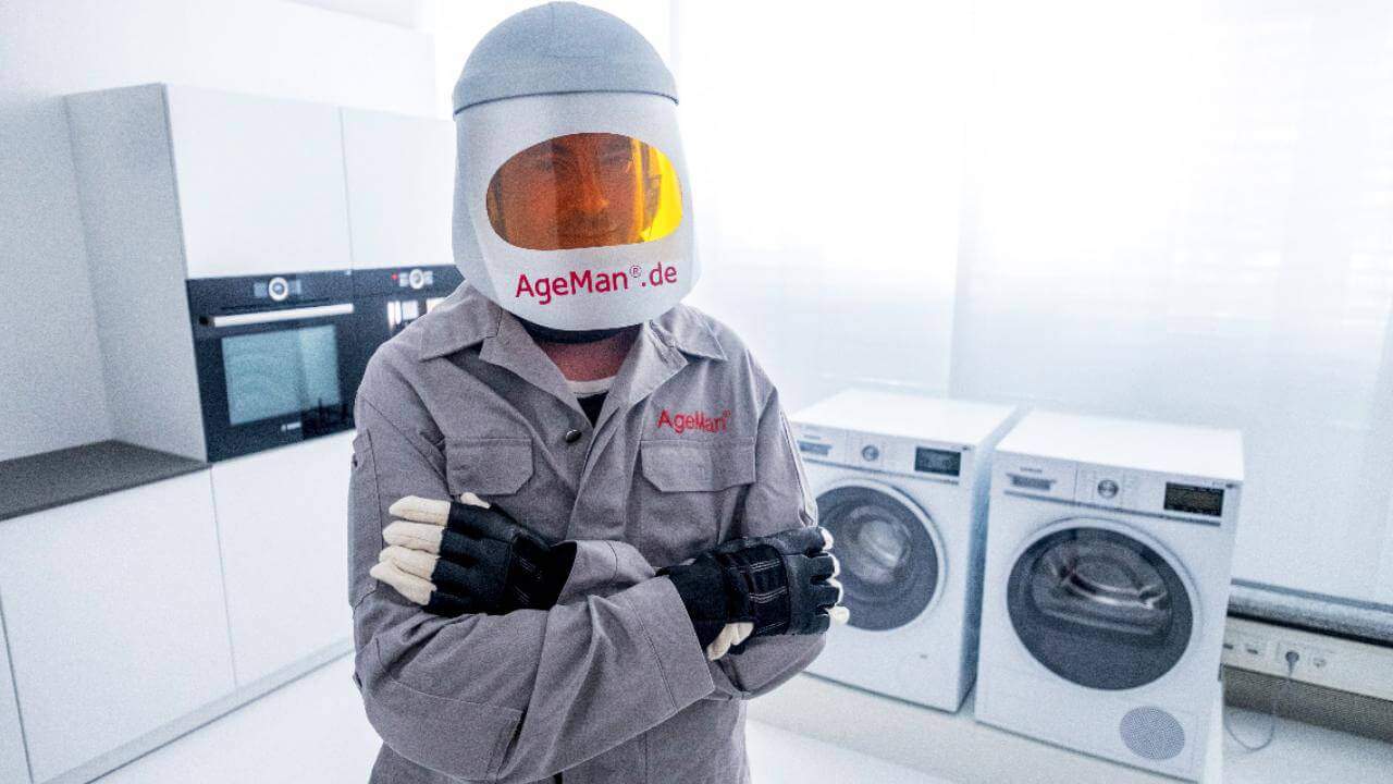 AgeMan im Einsatz (Waschmaschinen-Test)