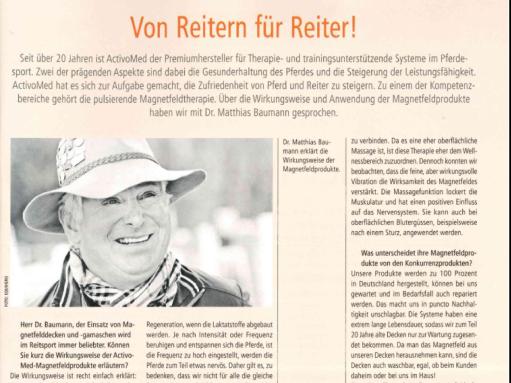 Dr. Matthias Baumann erklärt die Wirkungsweise der Magnetfeldprodukte