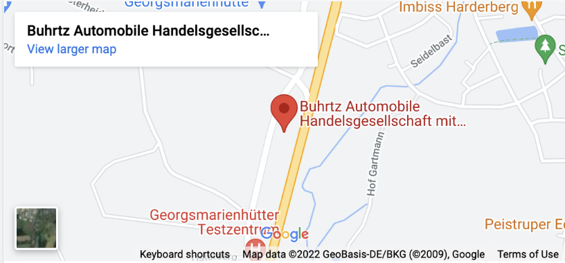 Anfahrt Buhrtz Automobile Georgsmarienhütte
