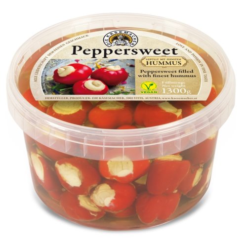 Peppersweet gefüllt mit Hummus