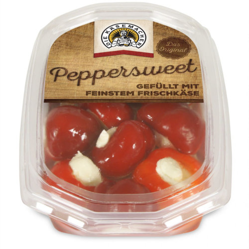 Peppersweet gefüllt mit Frischkäse
